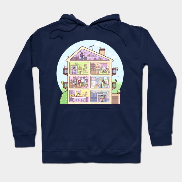 Introvert Lane Hoodie by sombrasblancas